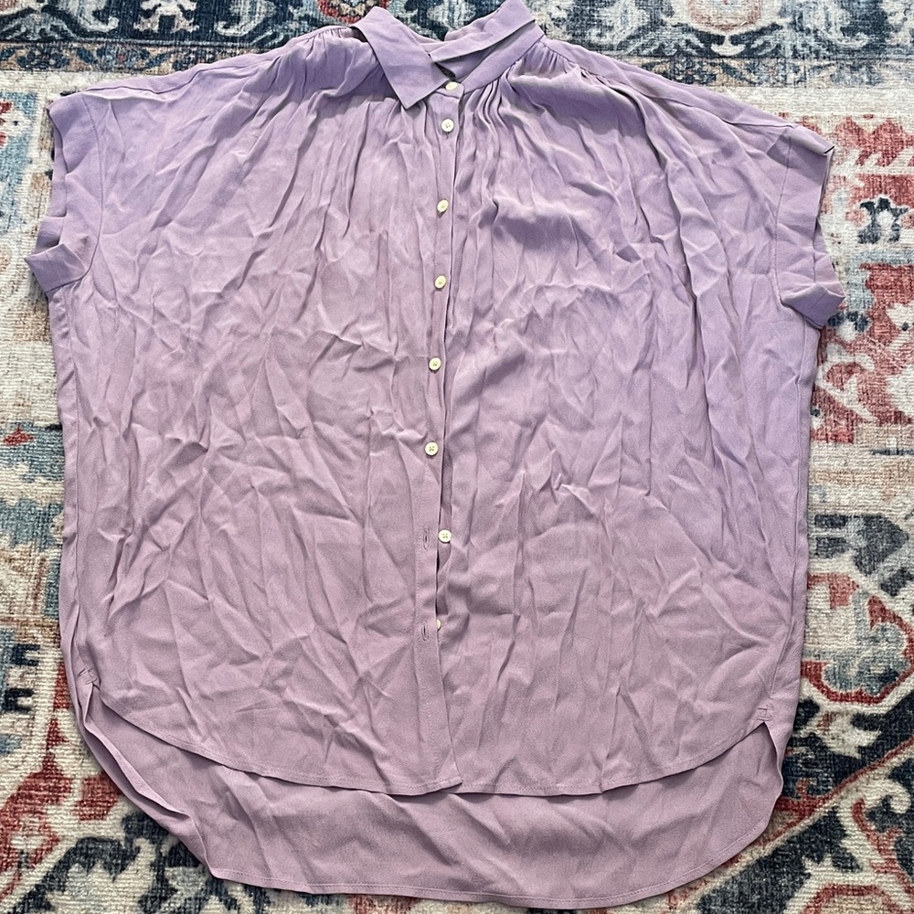 Madewell Lavender Button-Up Women's Top